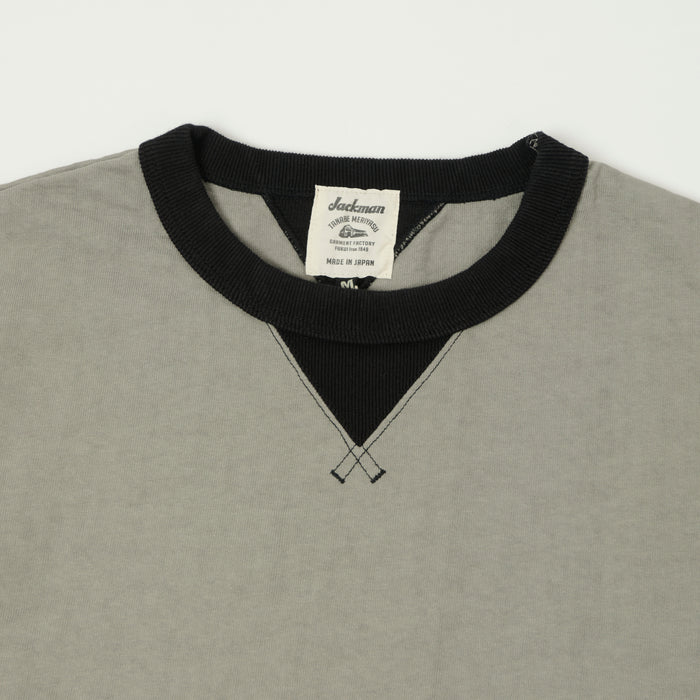 Jackman Dotsume Rib T-Shirt - Lizard Green/Black