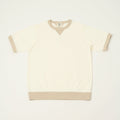 Jackman Dotsume Rib T-Shirt - Off White/Dark Beige