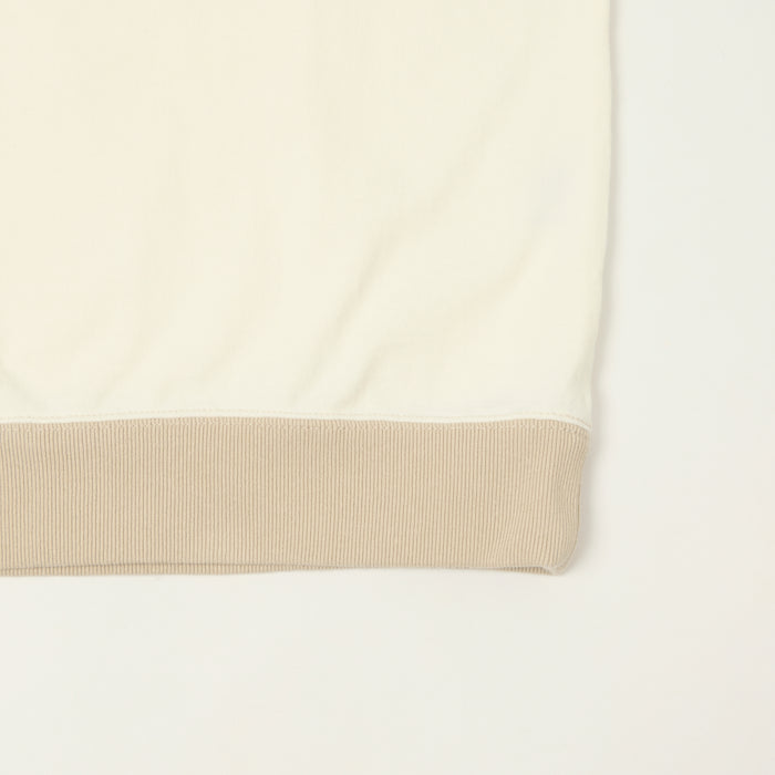 Jackman Dotsume Rib T-Shirt - Off White/Dark Beige