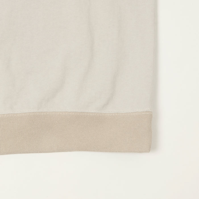 Jackman Dotsume Rib T-Shirt - Retro Silver/Dark Beige