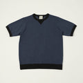 Jackman Dotsume Rib T-Shirt - Royal Navy/Black