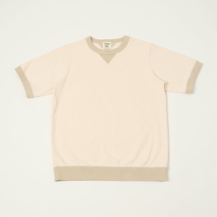 Jackman Dotsume Rib T-Shirt - Shell Pink/Dark Beige