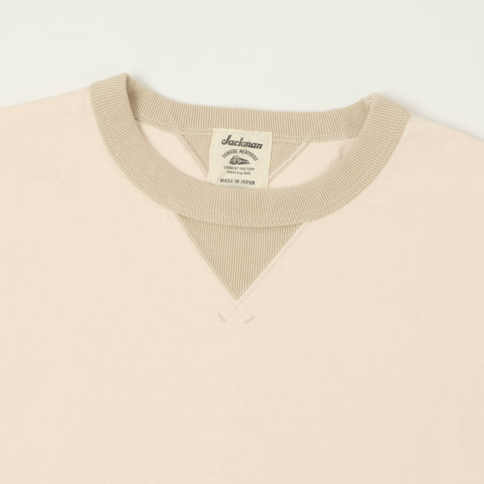 Jackman Dotsume Rib T-Shirt - Shell Pink/Dark Beige