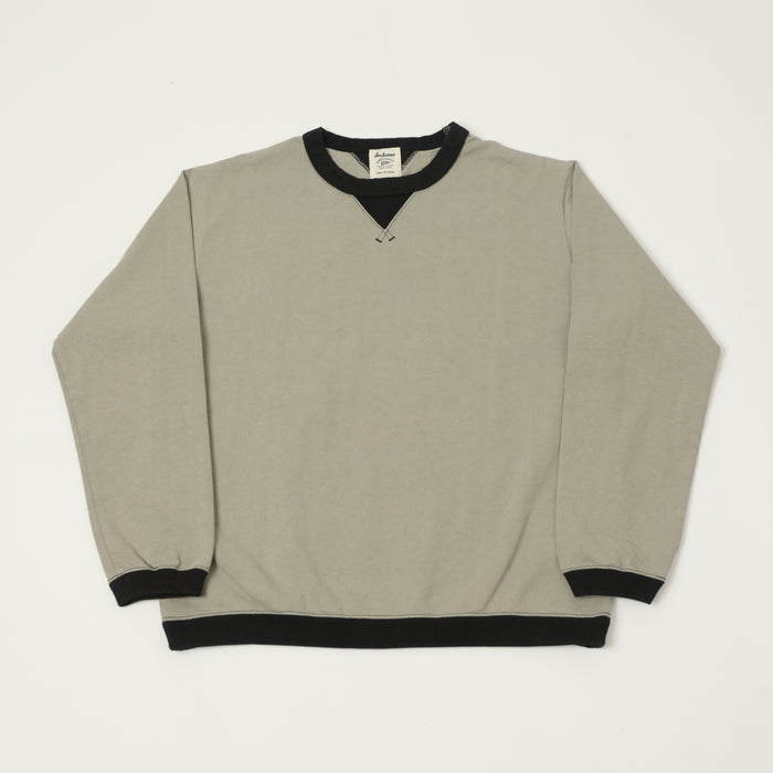 Jackman Long Sleeve Dotsume T-Shirt - Lizard Grey/Black