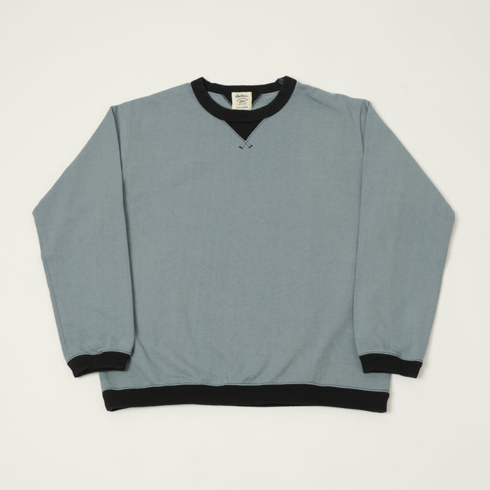 Jackman Long Sleeve Dotsume T-Shirt - Wolf Grey/Black