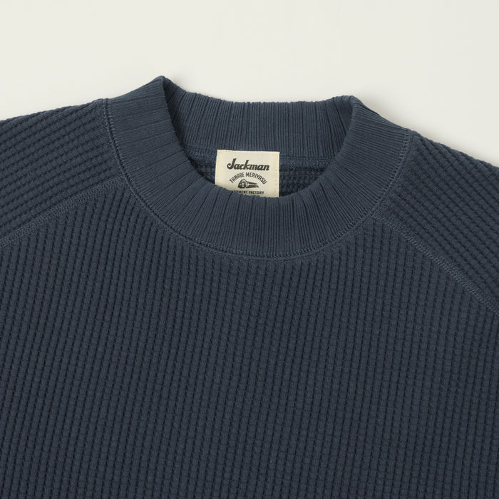 Jackman Midneck Waffle Sweatshirt - Retro Navy