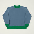 Jackman Midneck Waffle Sweatshirt - Retro Saxe/Green