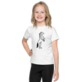 Kids full print comfort tee by MANDOTOS featuring colorful cartoon characters on soft fabric for everyday wear.