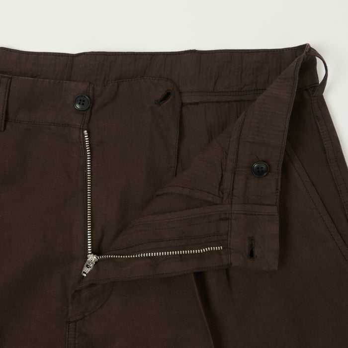 Knickerbocker 'Canal' Pleated Cotton Linen Shorts - Mocha