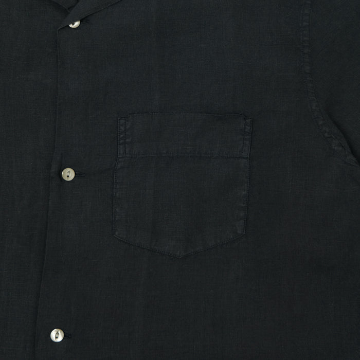 Knickerbocker 'Marina' Linen Camp Shirt - Black