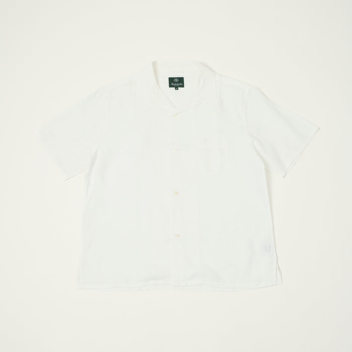Knickerbocker 'Marina' Linen Camp Shirt - White