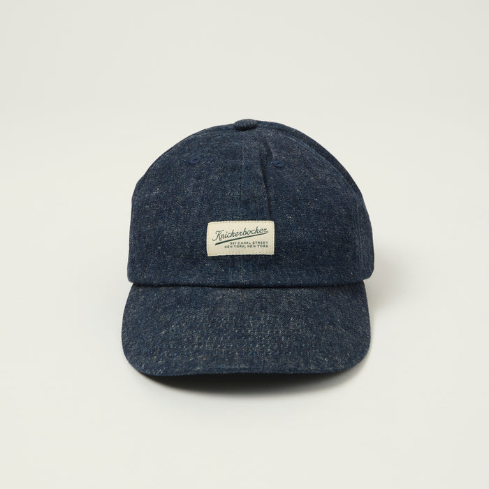 Knickerbocker 'Pacific' Denim Cotton & Linen Cap - Indigo