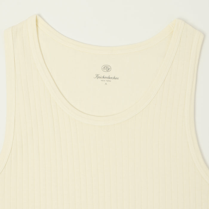 Knickerbocker Ribbed Tank Top - Milk