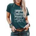 Ancient Energy ladies blouse with letter printing, round neck, short sleeves, casual T-shirt for women.