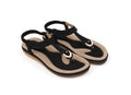 Ladies' chic beach flip flops by MANDOTOS INTERNATIONAL with stylish straps and comfortable soles, perfect for summer outings.