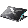 Mandotos foldable laptop radiator cooling base with adjustable height and multiple vents for improved airflow.