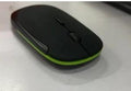 Mandotos wireless laptop mouse with ergonomic design and adjustable scroll wheel, black color, compact and portable.