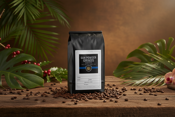 Gun Powder Grinds Latin American Blend with tropical elements