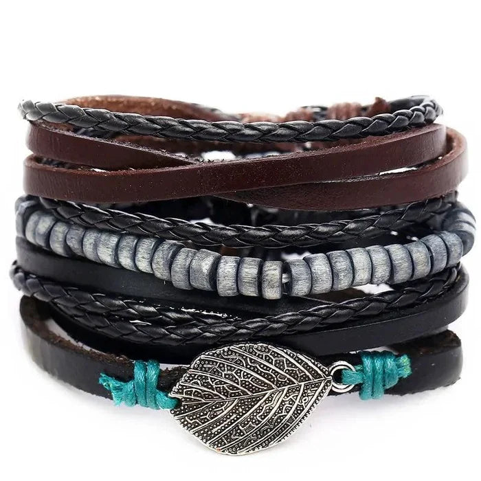 Blue Black Brown / Leaf