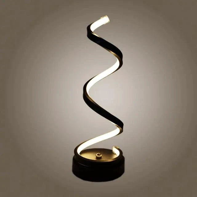 Mandotos LED Elegance Spiral Desk Light with adjustable brightness and modern design for workspace illumination.