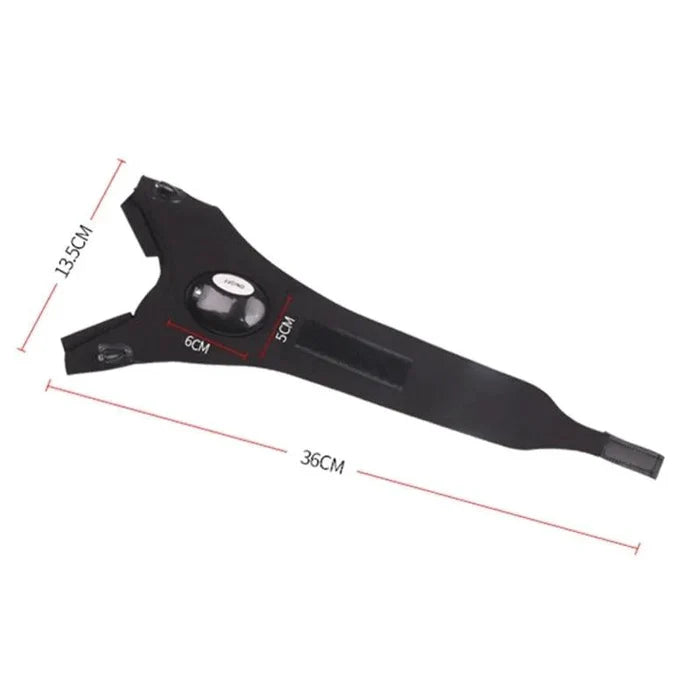 Mandotos LED fingerless adventure glove with built-in light, black fabric, designed for outdoor activities and nighttime use.