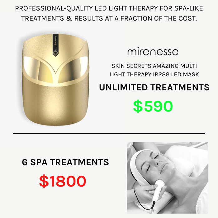 MIRENESSE PACK SKIN Lift & Firm Pro Kit - Amazing LED Mask - Red RED + 7 in 1 Treatments FDA Cleared