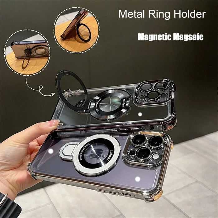 Luxurious shockproof magnetic MagSafe case for iPhone 17 Pro Max by MANDOTOS INTERNATIONAL, showing the sleek design and durable material.