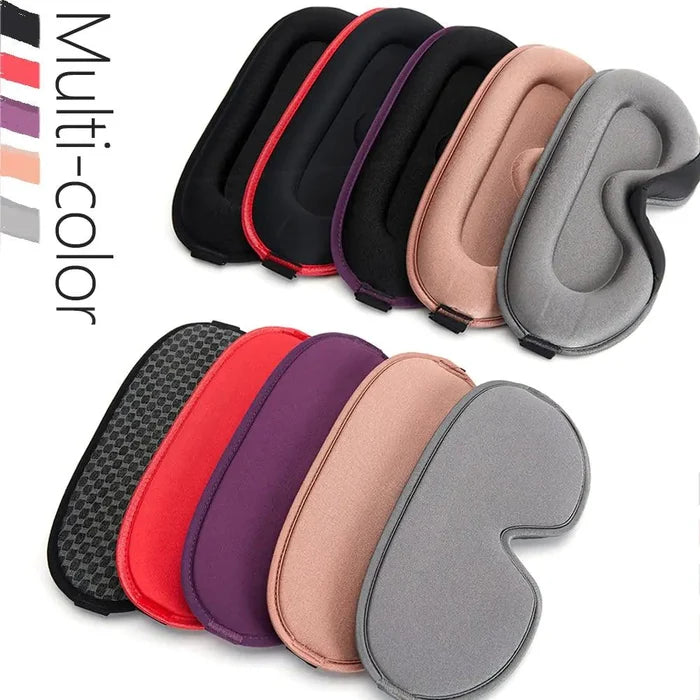 Luxury silk memory foam sleep mask by MANDOTOS with soft, smooth fabric and contoured design for comfortable, restful sleep.