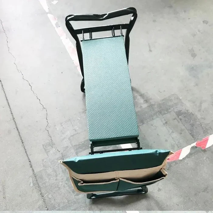 Mandotos Comfort Gardener Kneeler and Stool with ergonomic, foldable design for gardening, kneeling, and back support.