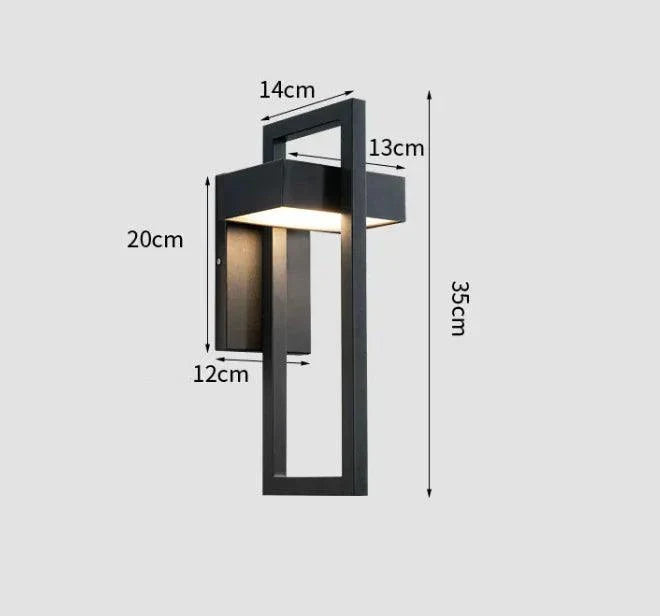 Mandotos contemporary outdoor wall light with LED, weatherproof design, energy-efficient, minimalist style for patio lighting