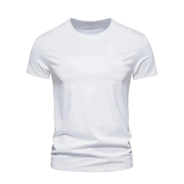 Set of five Mandotos cotton T-shirts in assorted colors, short sleeve, O-neck, casual oversized fit for men and women.