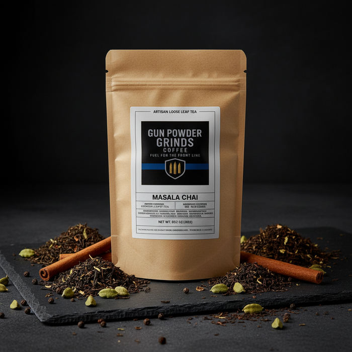 Masala Chai with spices scattered