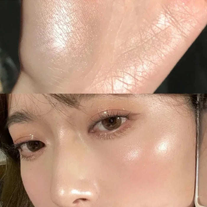 Mandotos matte eyeshadow stick with white eyeliner, silver shimmer highlighter, cream formula, suitable for versatile eye makeup.