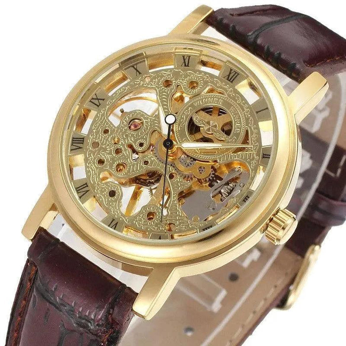 Mandotos men's mechanical watch with a sleek dial and stainless steel band, showcasing precise timekeeping and elegant design.