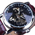 Mandotos men's mechanical watch with black dial and stainless steel band, showcasing classic design and precise timekeeping.