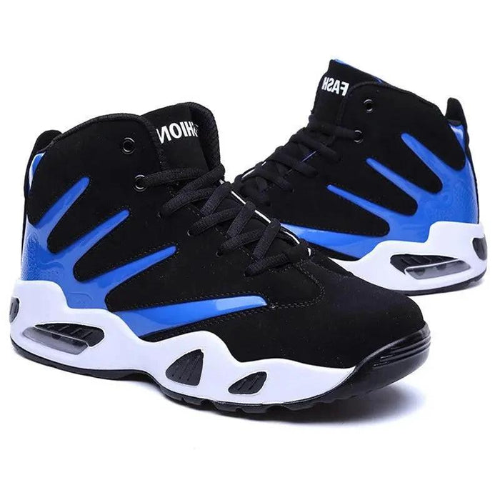 Mandotos men's air cushion basketball shoes with wear-resistant outsole and supportive design for active play.