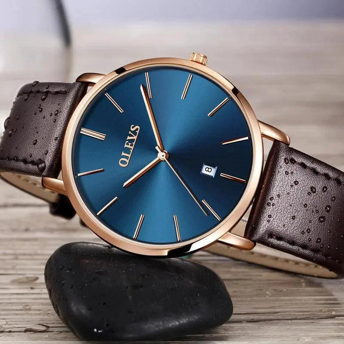 Mandotos men's watch with a sleek black dial and stainless steel band, stylish accessory for men.