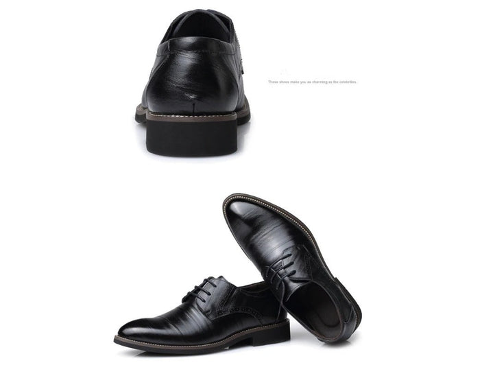 Mandotos men's leather dress shoes and casual shoes in large size, featuring sleek design and polished finish.