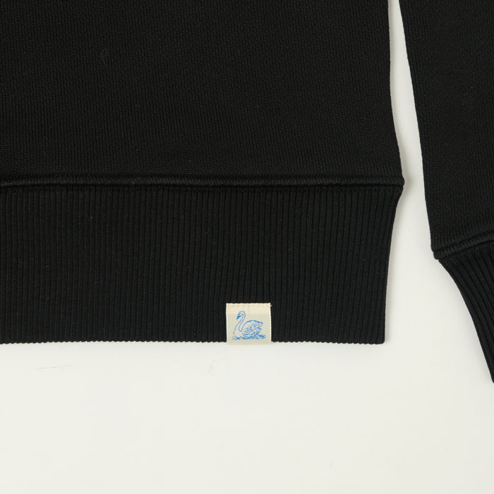 Merz b. Schwanen Authentic Fleece Classic Fit Sweatshirt - Deep Black