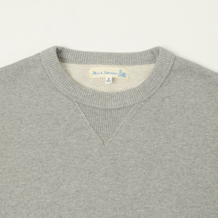 Merz b. Schwanen Authentic Fleece Classic Fit Sweatshirt - Grey Melange