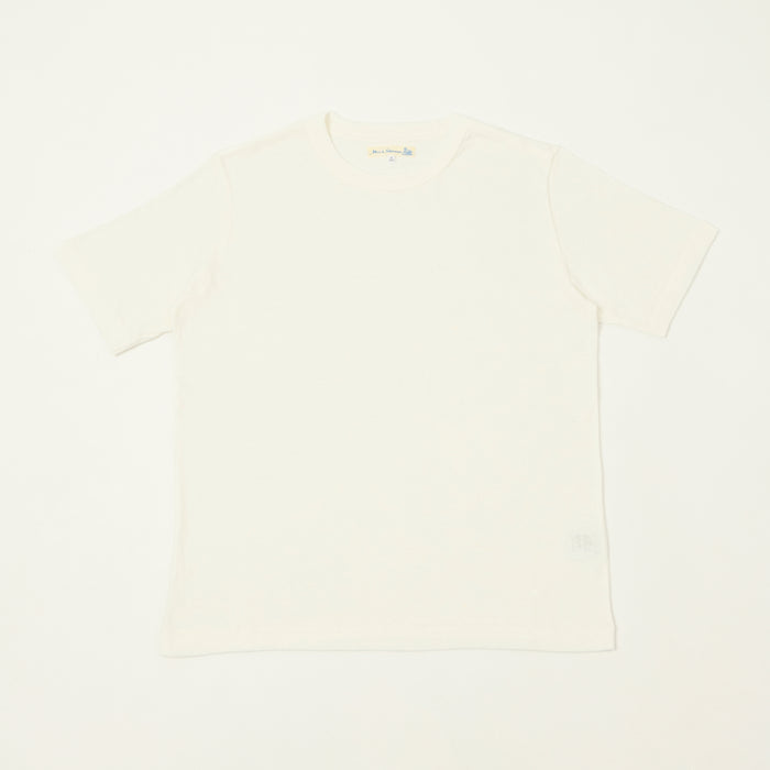 Merz b. Schwanen Linen-Cotton Relaxed Fit T-Shirt - White