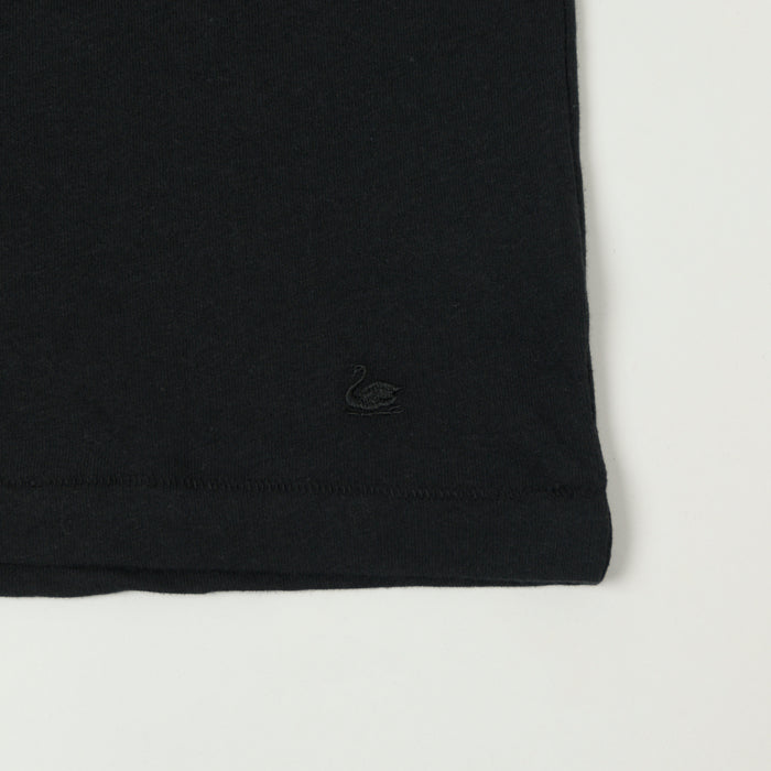 Merz b. Schwanen Linen & Organic Cotton T-Shirt - Deep Black