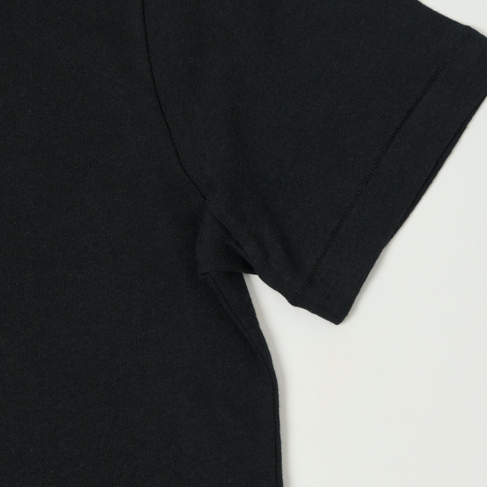 Merz b. Schwanen Linen & Organic Cotton T-Shirt - Deep Black