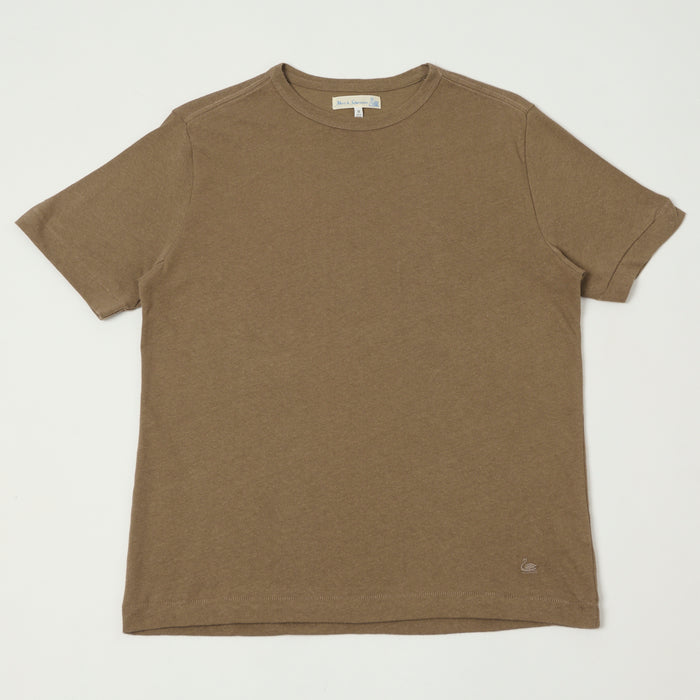 Merz b. Schwanen Linen & Organic Cotton T-shirt - Faded Grain