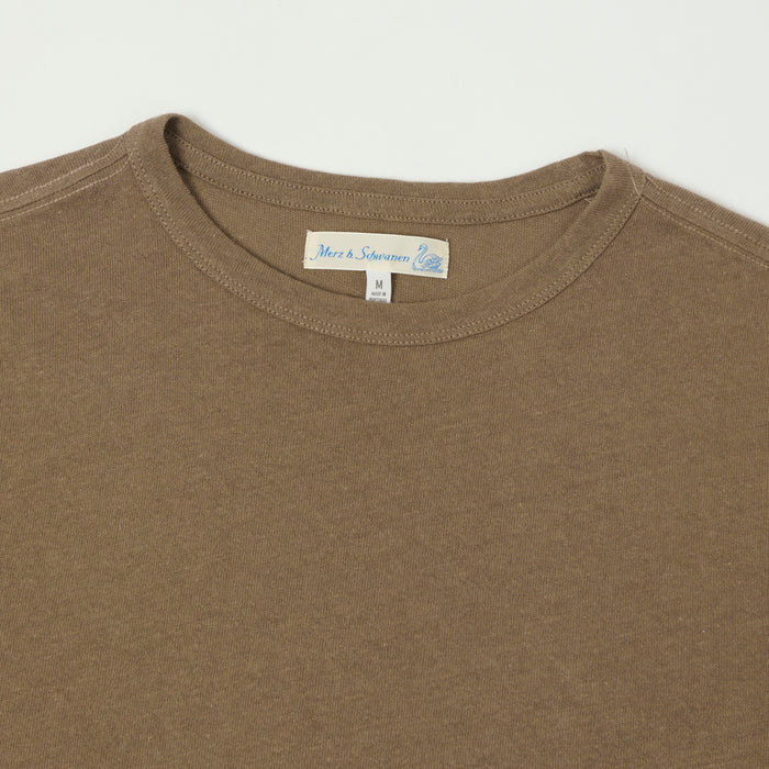 Merz b. Schwanen Linen & Organic Cotton T-shirt - Faded Grain