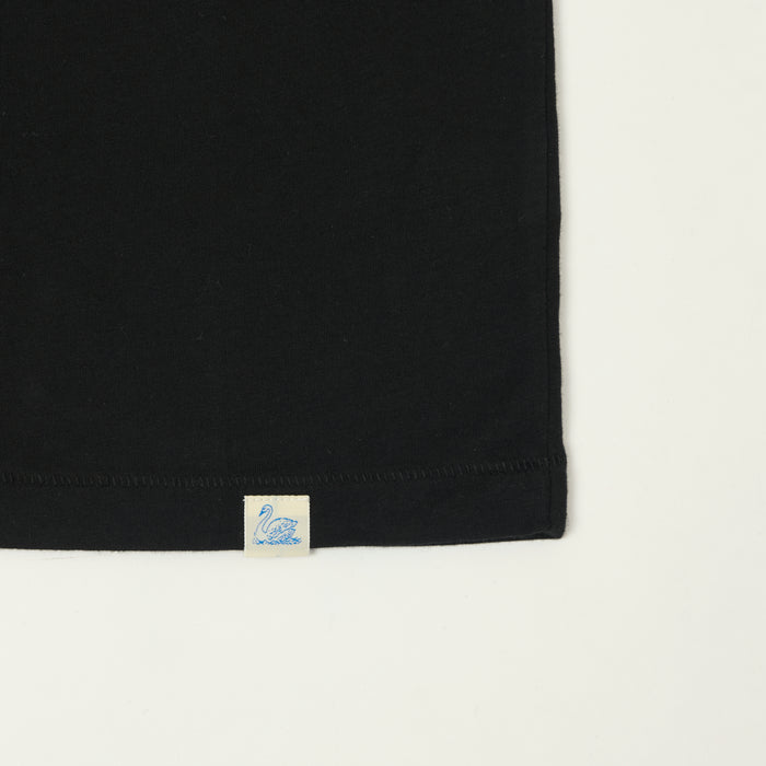 Merz b. Schwanen Pima Cotton V-Neck T-Shirt - Deep Black