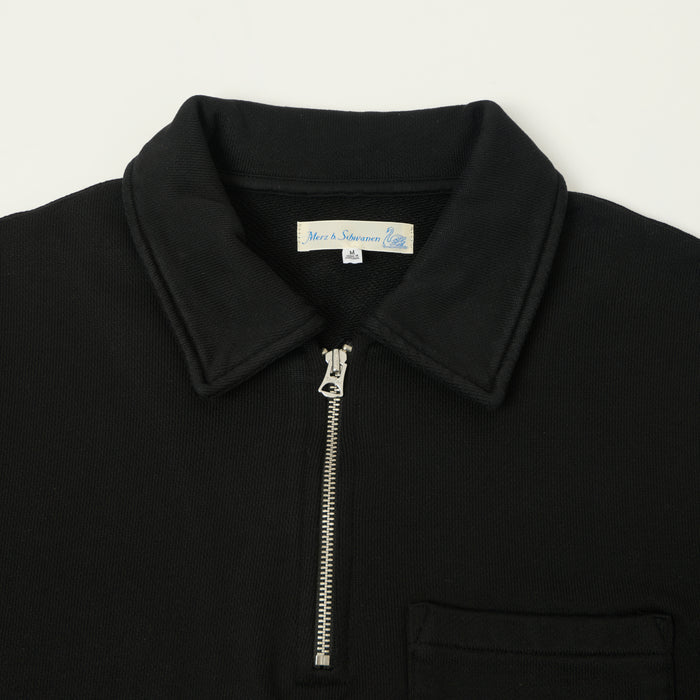 Merz b. Schwanen Quarter Zip Sweatshirt - Deep Black