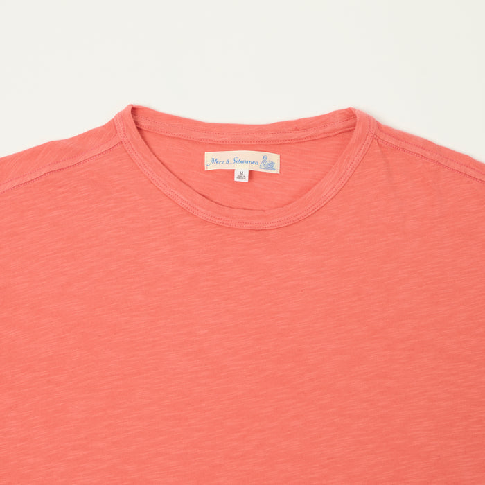 Merz b. Schwanen SCT04 Pima Slub Cotton T-Shirt - Calypso Pink