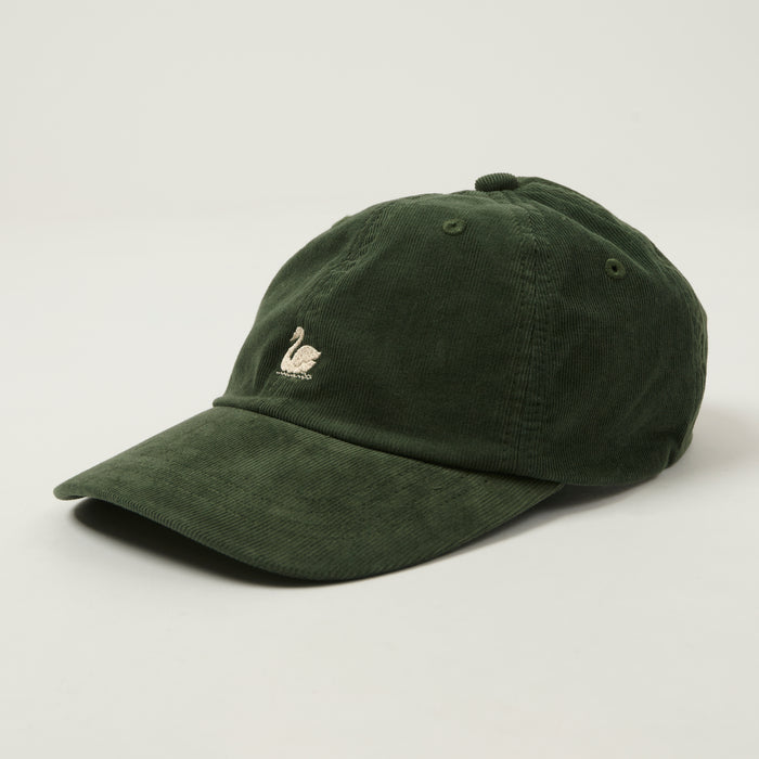 Merz b. Schwanen Swan Logo Cotton Corduroy Cap - Forest