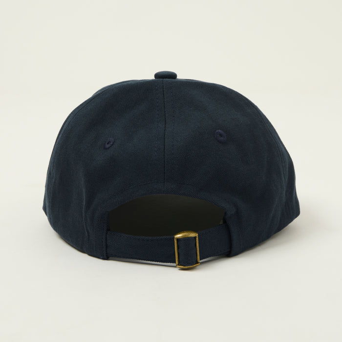 Merz b. Schwanen Swan Logo Cotton Twill Cap - Night Blue/Nut